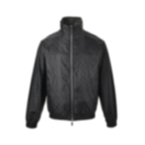 Reversible Tonal Monogram Jacket | Black & Olive Green