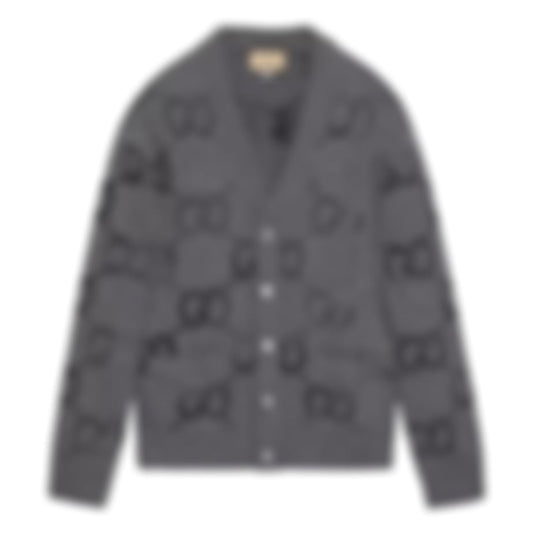 Brushed GG Jacquard Knit Cardigan