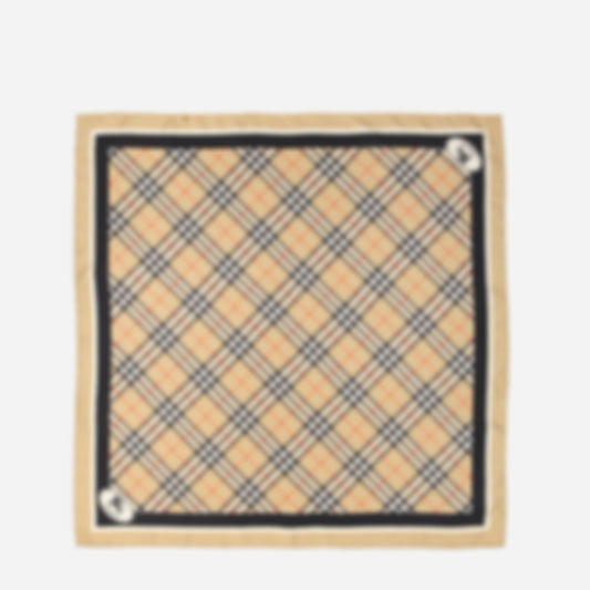 Checked Silk Scarf