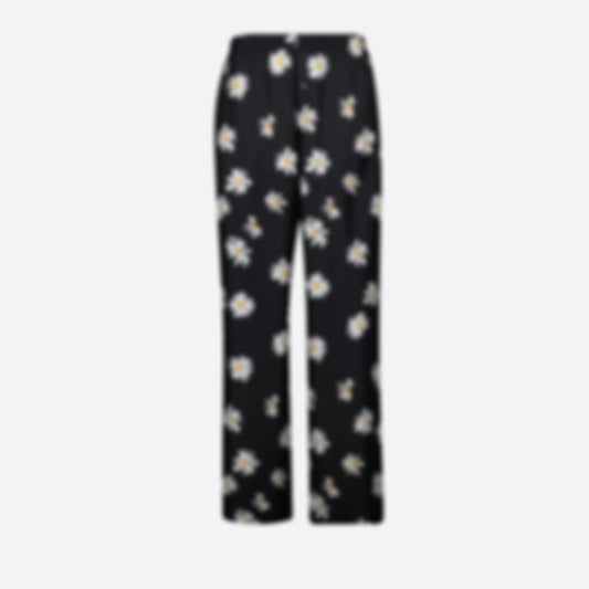 Black Floral Pants