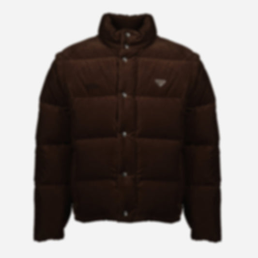 Brown Corduroy Puffer Jacket