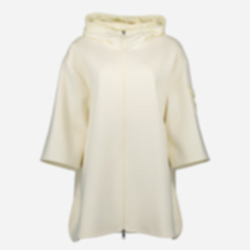 Zipped Wool Cape