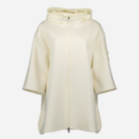 Zipped Wool Cape