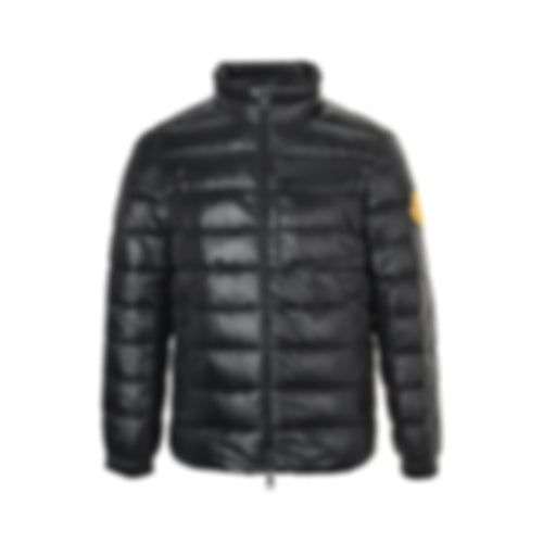 Glossy Quilted Puffer Jacket | Black