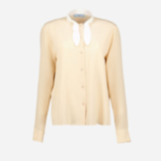Beige Silk Shirt