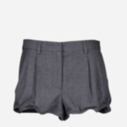 Gray Satin Shorts