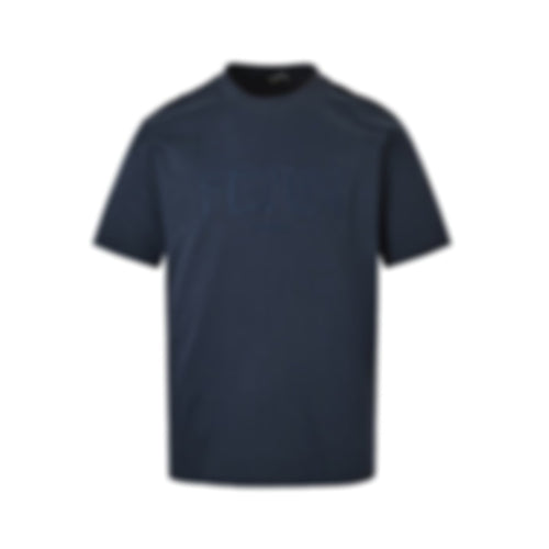 Minimalist Embroidered T-Shirt - Navy