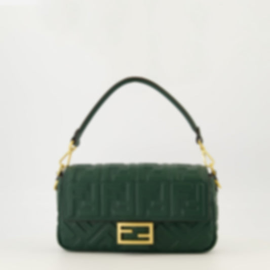 Dark Green Baguette Bag