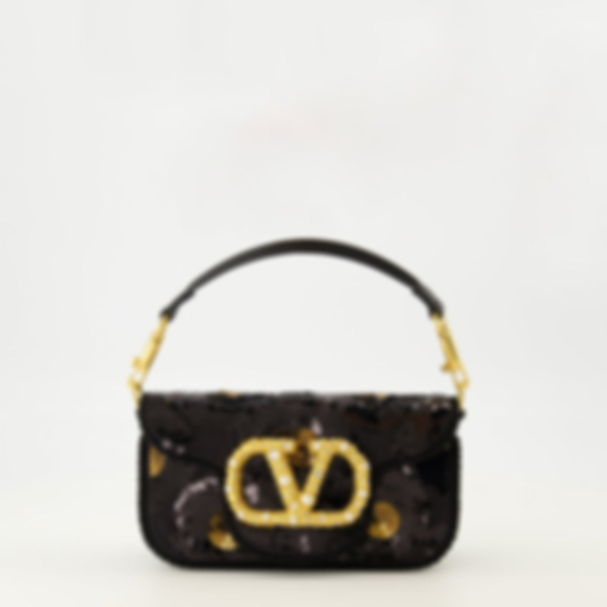 Small Locò Black Sequin Bag
