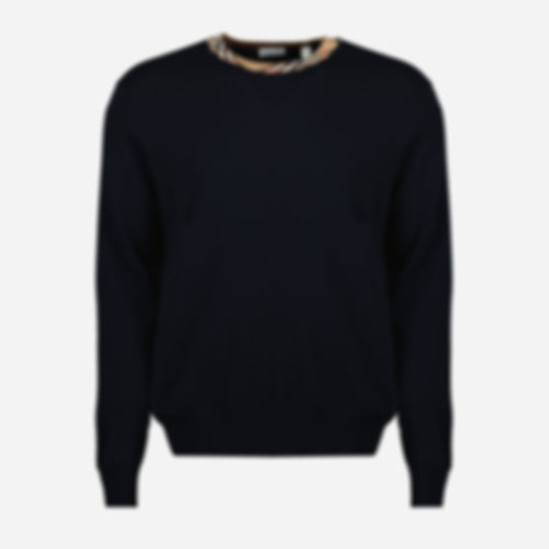 Check Wool Sweater