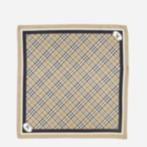 Checkered Silk Scarf