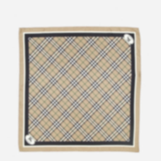 Checkered Silk Scarf