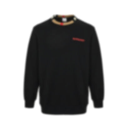 Icon Stripe Collar Cotton Sweatshirt