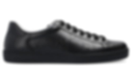 Embossed GG Perforated Leather Sneakers | Black