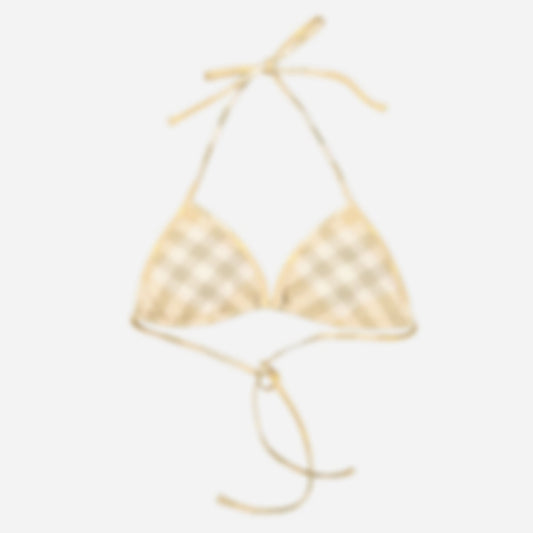 Checked Bikini Top