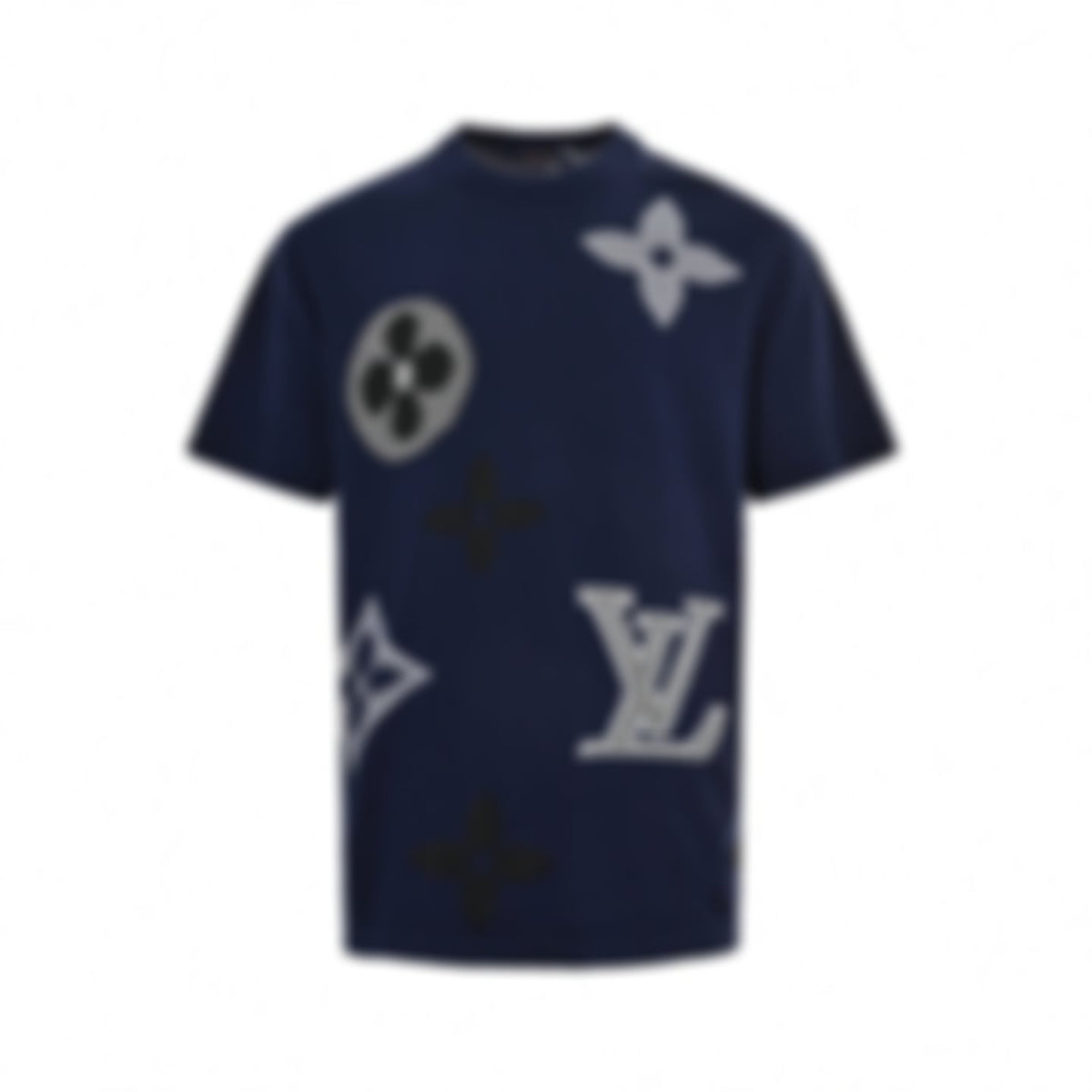 Scattered Monogram Intarsia Knit T-Shirt