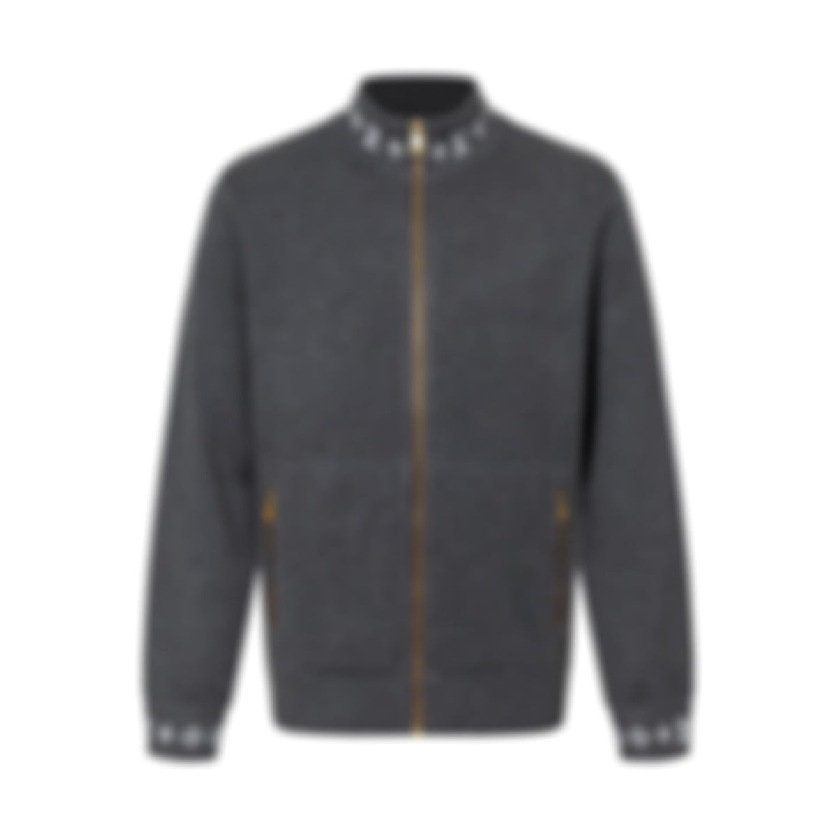 Monogram Trim Full-Zip Cardigan