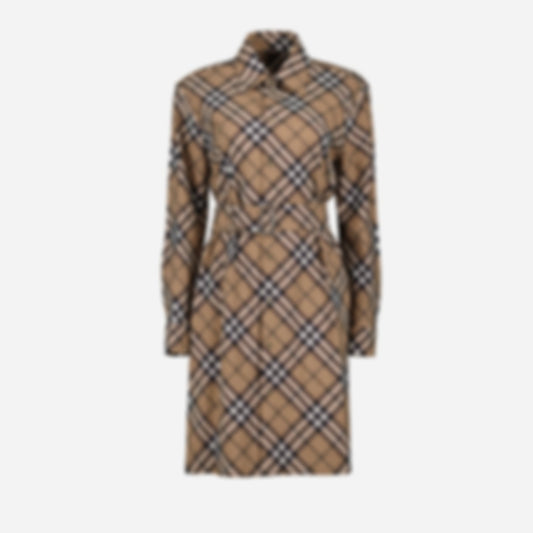 Checked Shirt Dress
