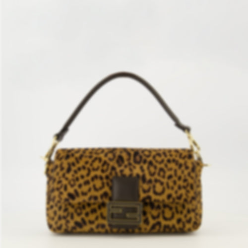Leopard Baguette Bag