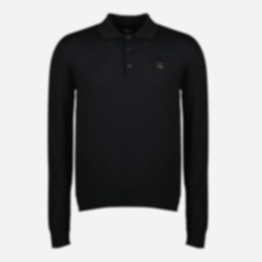 Black Wool Polo