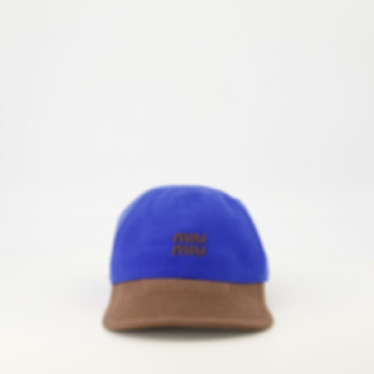 Blue and Brown Denim Effect Cap