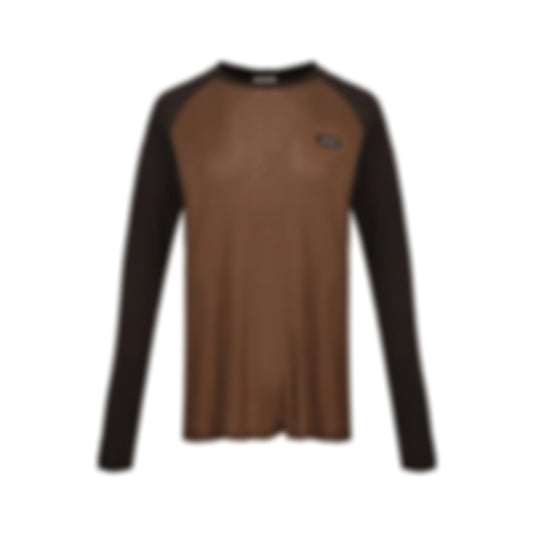 Contrast Raglan Long Sleeve | Brown