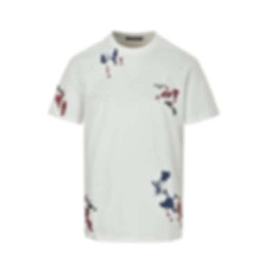 Abstract Watercolor Monogram T-Shirt | White