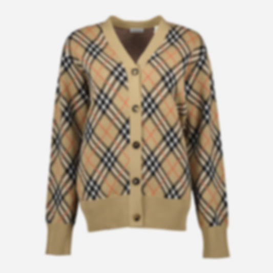 Check Plaid Cardigan