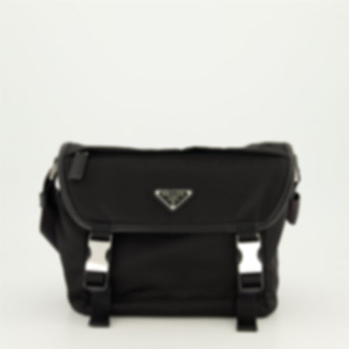 Re-Nylon and Saffiano Leather Bag